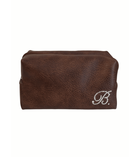 CUSTOM SMALL LEATHER TOILETRY BAG IN MADELINE
