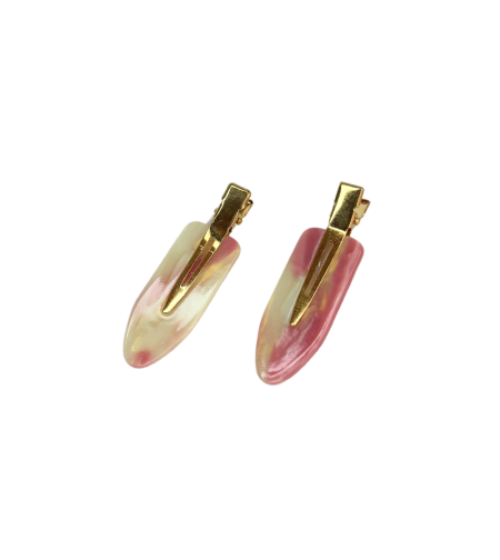 CUSTOM PINK CUSTARD HAIR PINS