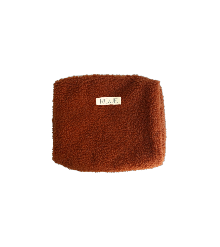 LARGE TOFFEE TEDDY TOILETRY BAG