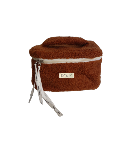 XLARGE TOFFEE TEDDY TOILETRY BAG