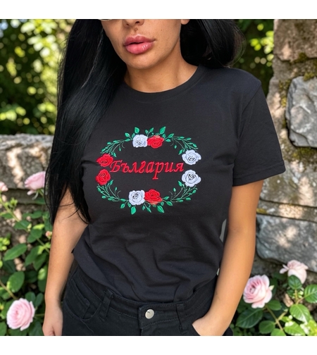Тениска с бродерия „България“ 🇧🇬