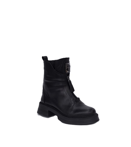 Дамски ежедневни боти / естествена кожа /  76-70/ черно