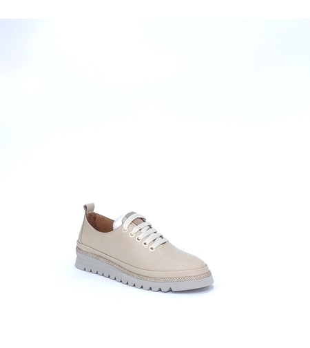 Дамски ежедневни обувки / естествена кожа /анатомична стелка /бежаво /71019