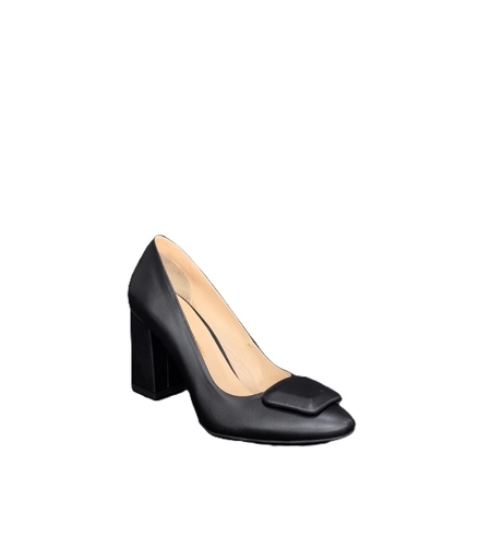 Дамски елегантни обувки /естествена кожа /728-07/черно