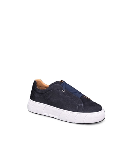 Мъжки сникърс / кец / естествена кожа / 710-85 / синьо