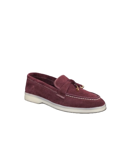 Дамски мокасини / лоуфъри / естествена кожа / 77-50 / бордо