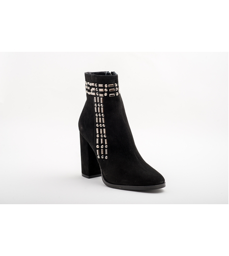 Ladies' elegant boots / genuine leather /5805/black