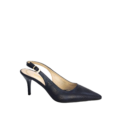 Women's elegant shoes/natural leather/726-51/blue