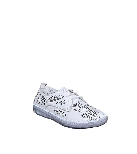 Дамски ежедневни обувки / естествена кожа /анатомична стелка /бяло /7-100