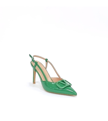 Дамски елегантни обувки / еко кожа / 7845/зелено