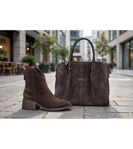 Women's handbags / genuine leather / 761-02 / brown