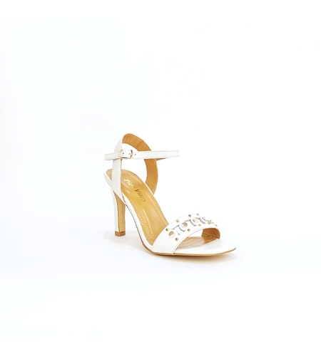 Женские элегантные босоножки/ натуральной кожи /белого цвета/71233