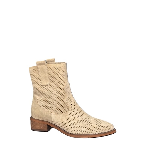 Дамски летни боти /естествена кожа / бежаво/715-13