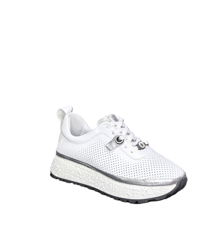 Дамски сникърс /естествена кожа /715-52/бяло