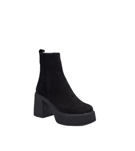 Дамски елегантни боти / естествена кожа/ 720-7/черно