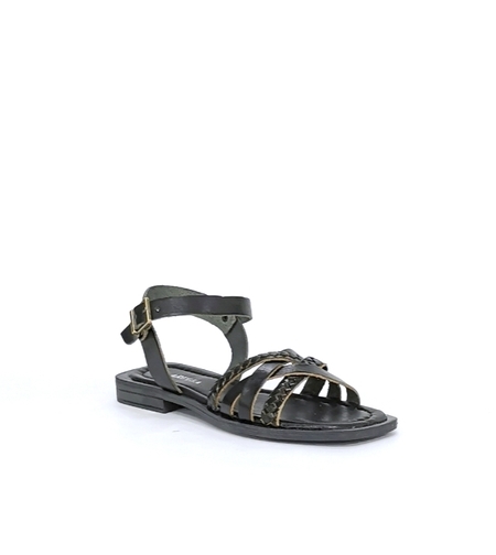 Дамски сандали / естествена кожа / черно /7444