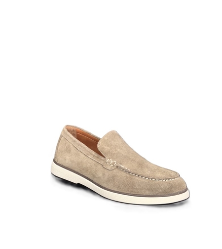 Мъжки мокасини / лоуфъри  / естествена кожа / 7123/бежаво/анатомична стелка