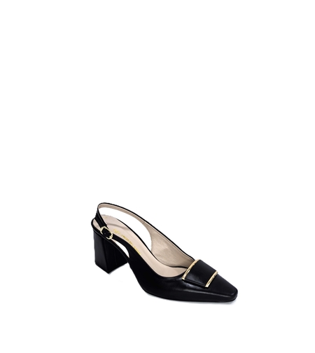 Women's elegant shoes / genuine leather /729-35/black