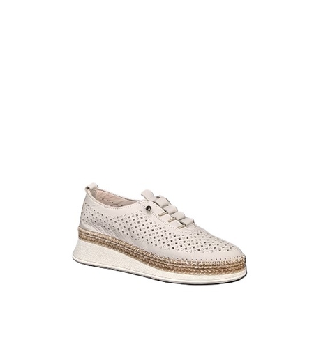 Дамски ежедневни обувки / естествена кожа /анатомична стелка /бежаво  /736