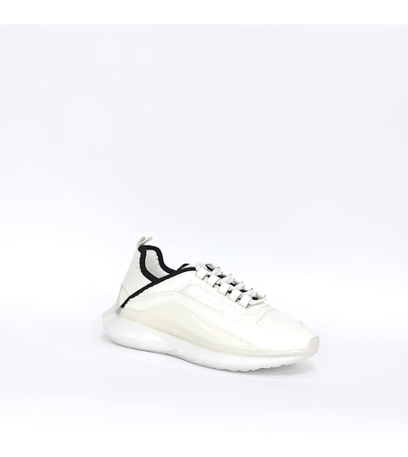 Дамски сникърс /еко кожа+ текстил /7282/бяло