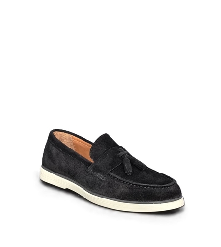 Мъжки мокасини / лоуфъри  / естествена кожа / 7123/черно/ анатомична стелка