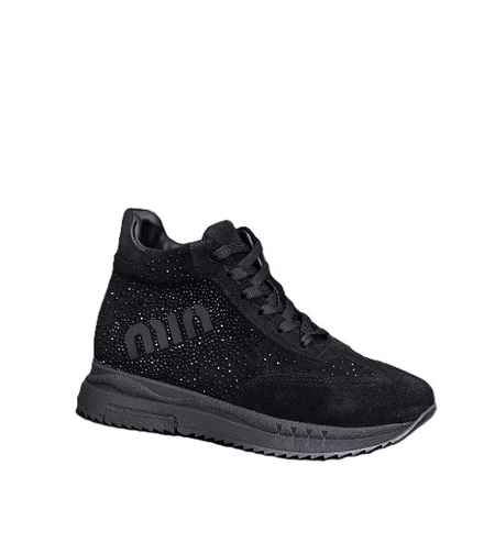 Дамски ежедневни боти / естествена кожа /  718-68/ черно