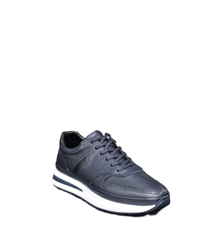 Мъжки сникърс / кец / естествена кожа / 7241 / синьо/анатомична стелка