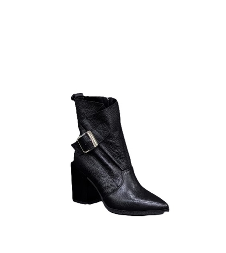 Дамски елегантни боти/ естествена  кожа / 720-88/черно