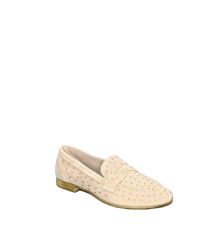 Women's moccasins / loafers / genuine leather / 78-67 / beige