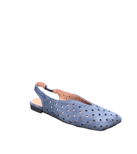 Women's moccasins/slippers / genuine leather/716-42/blue