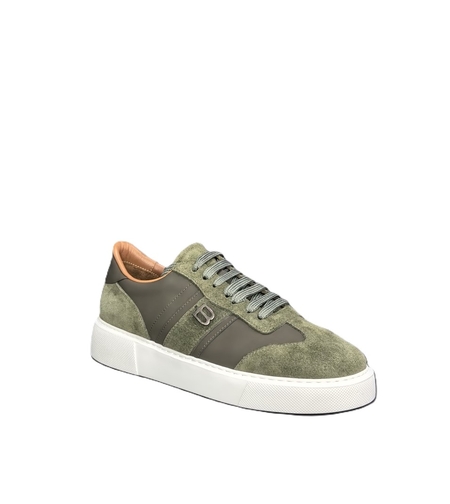 Men's sneakers / sneaker / genuine leather /74-30/green