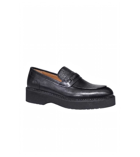 Men's elegant shoes/loafers / genuine leather / 766 / black