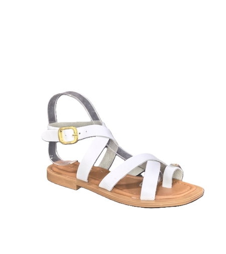 Women's sandal / genuine leather / 758/white