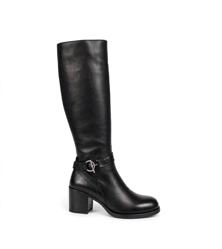 Elegant women's boots / genuine leather / 722-42 / black