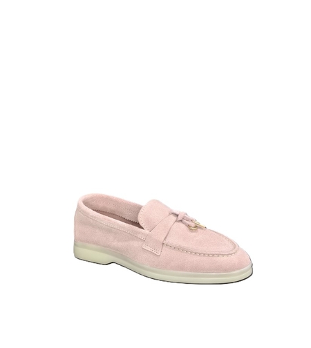 Women's moccasins / loafers / genuine leather / 77-50 / powder