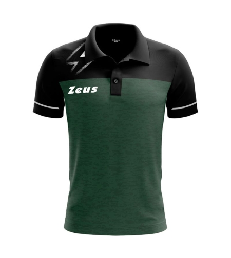 Мъжка Тениска ZEUS Polo Bikolor Nero/Verde Militare