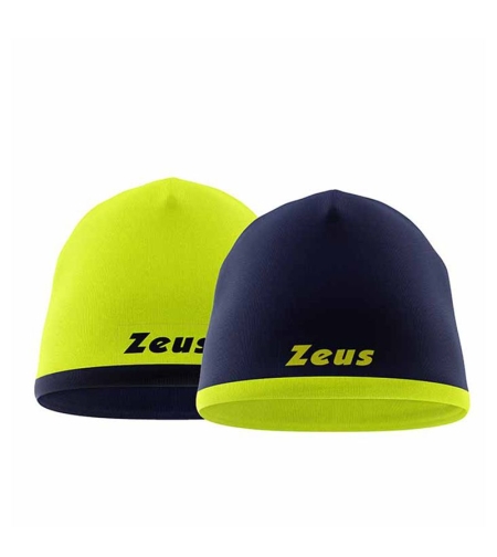 Двулицева Зимна Шапка ZEUS Reversible Zuccotto Bikolor Blu/Giallo fluo
