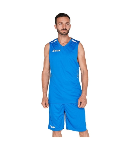 Двулицев  Баскетболен Екип ZEUS Reversible Kit Jam Royal/Bianco