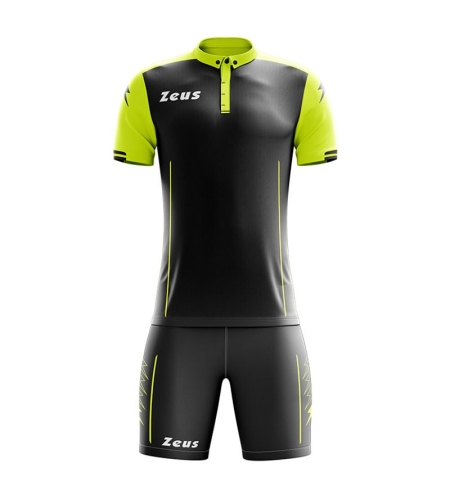 Детски Футболен Екип ZEUS Kit Aquarius Nero/Giallo Fluo