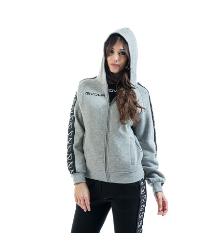 Дамски Суичър GIVOVA Felpa Full Zip Band 0043