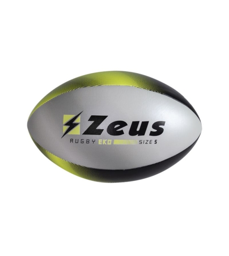 Ръгби Топка ZEUS Rugby Eko Nero/Giallo Fluo