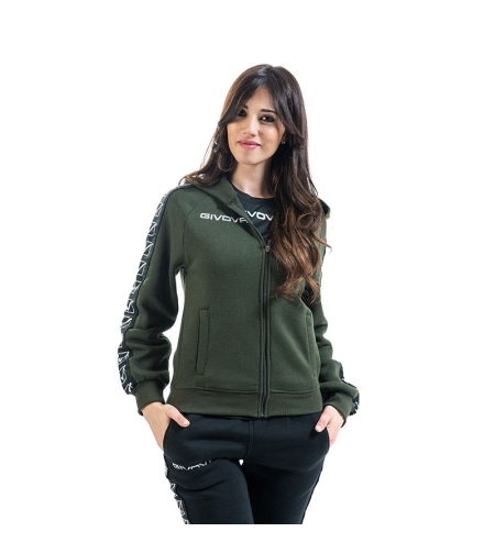 Дамски Суичър GIVOVA Felpa Full Zip Band 0051