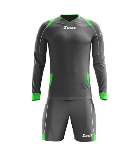 Детски Вратарски Екип ZEUS Kit Gk Paros Grigio scuro/Verde fluo