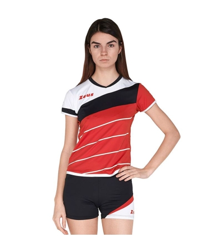 Дамски Волейболен Екип ZEUS Kit Lybra Donna Rosso/Nero