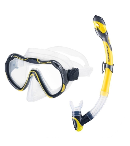 Комплект Маска и Шнорхел AQUA SPEED Snorkeling Set Java Elba 18