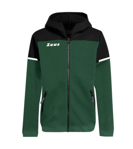 Детски Суичър ZEUS Felpa Tech Bikolor Nero/Verde Militare