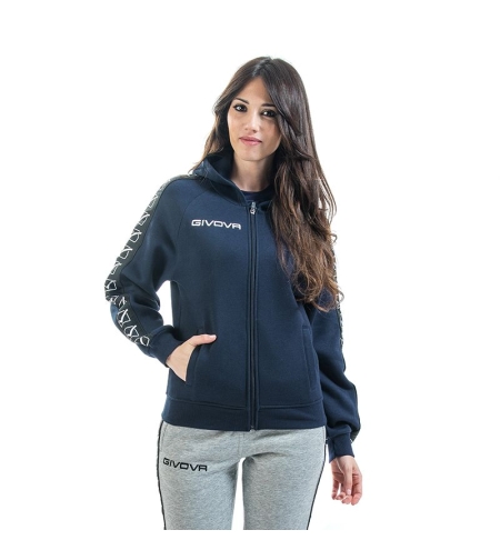 Дамски Суичър GIVOVA Felpa Full Zip Band 0004