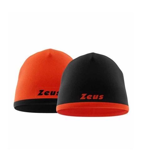 Двулицева Зимна Шапка ZEUS Reversible Zuccotto Bikolor Nero/Arancio Fluo