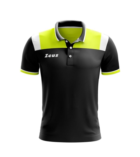 Детска Тениска ZEUS Polo Vesuvio Nero/Giallo Fluo