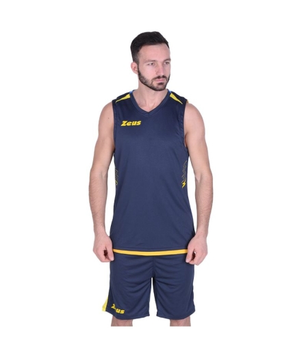 Двулицев Баскетболен Екип ZEUS Reversible Kit Jam Blu/Giallo